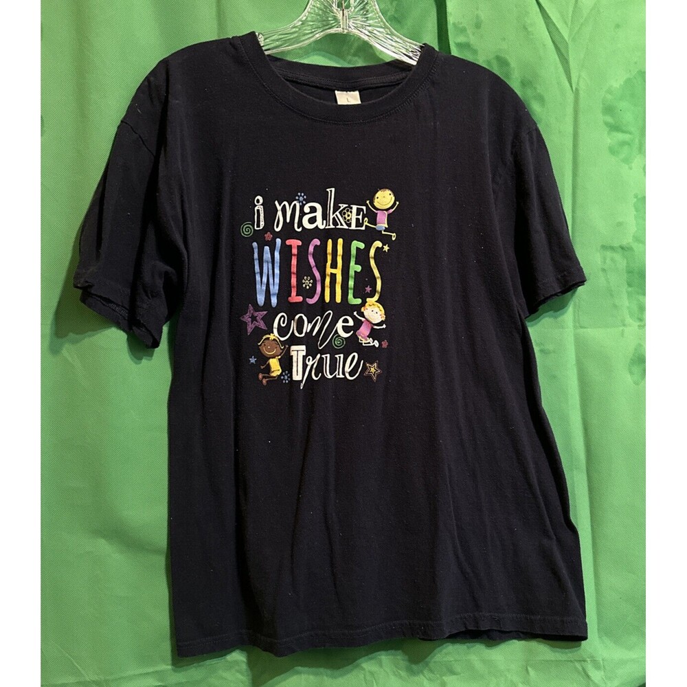 NWOT Women's Large "I Make Wishes Come True" Blue Tee 100% Cotton  T-Shirt